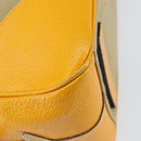 PRADA Hand Bag Canvas Beige Gold Auth 154417-16