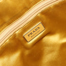 PRADA Hand Bag Canvas Beige Gold Auth 154417-19