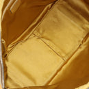 PRADA Hand Bag Canvas Beige Gold Auth 154417-11