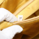 PRADA Hand Bag Canvas Beige Gold Auth 154417-12