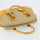 PRADA Hand Bag Canvas Beige Gold Auth 154417-6