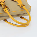 PRADA Hand Bag Canvas Beige Gold Auth 154417-7
