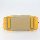 PRADA Hand Bag Canvas Beige Gold Auth 154417-5