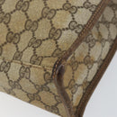 GUCCI GG Supreme Web Sherry Line Tote Bag PVC Beige Gold 010 378 Auth 154418-9