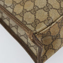 GUCCI GG Supreme Web Sherry Line Tote Bag PVC Beige Gold 010 378 Auth 154418-14