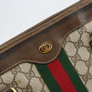 GUCCI GG Supreme Web Sherry Line Tote Bag PVC Beige Gold 010 378 Auth 154418-17