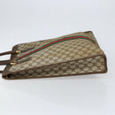 GUCCI GG Supreme Web Sherry Line Tote Bag PVC Beige Gold 010 378 Auth 154418-4