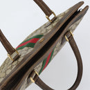 GUCCI GG Supreme Web Sherry Line Tote Bag PVC Beige Gold 010 378 Auth 154418-6