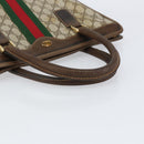 GUCCI GG Supreme Web Sherry Line Tote Bag PVC Beige Gold 010 378 Auth 154418-7