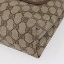 GUCCI GG Supreme Web Sherry Line Tote Bag PVC Beige Gold 002 58 6487 Auth 154419-11