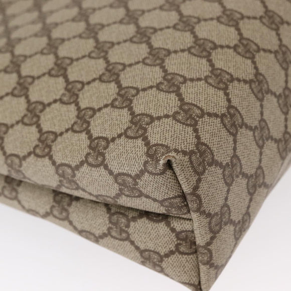 GUCCI GG Supreme Web Sherry Line Tote Bag PVC Beige Gold 002 58 6487 Auth 154419