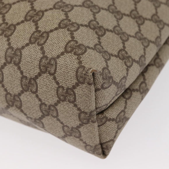 GUCCI GG Supreme Web Sherry Line Tote Bag PVC Beige Gold 002 58 6487 Auth 154419
