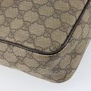 GUCCI GG Supreme Shoulder Bag PVC Beige Gold 201448 Auth 154420-13