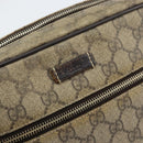 GUCCI GG Supreme Shoulder Bag PVC Beige Gold 201448 Auth 154420-14