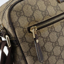 GUCCI GG Supreme Shoulder Bag PVC Beige Gold 201448 Auth 154420-15