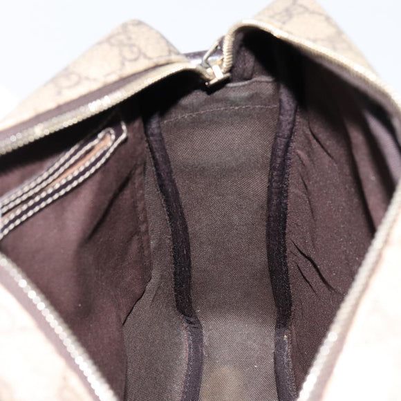 GUCCI GG Supreme Shoulder Bag PVC Beige Gold 201448 Auth 154420