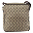 GUCCI GG Supreme Shoulder Bag PVC Beige Gold 201448 Auth 154420-3