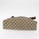GUCCI GG Supreme Web Sherry Line Tote Bag PVC Beige Gold 39 02 003 Auth 154421-6