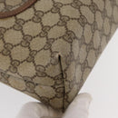 GUCCI GG Supreme Web Sherry Line Tote Bag PVC Beige Gold 39 02 003 Auth 154421-9