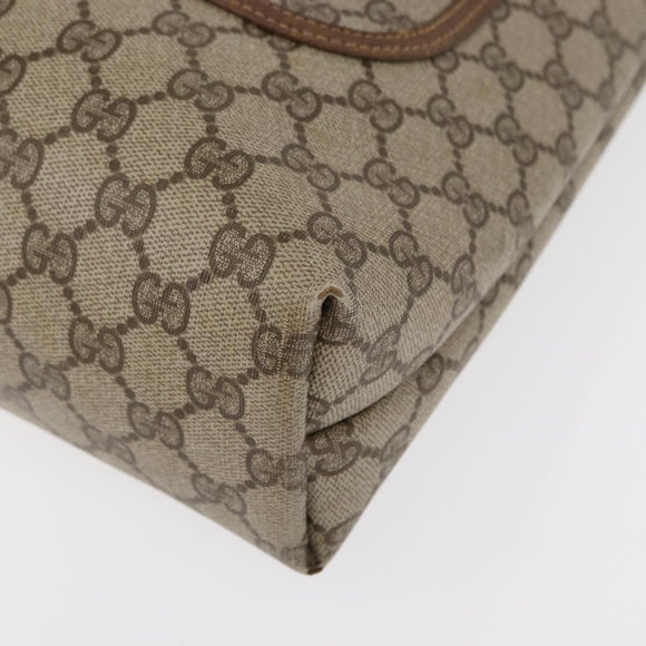 GUCCI GG Supreme Web Sherry Line Tote Bag PVC Beige Gold 39 02 003 Auth 154421