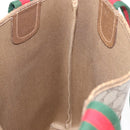 GUCCI GG Supreme Web Sherry Line Tote Bag PVC Beige Gold 39 02 003 Auth 154421-19