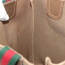 GUCCI GG Supreme Web Sherry Line Tote Bag PVC Beige Gold 39 02 003 Auth 154421-20