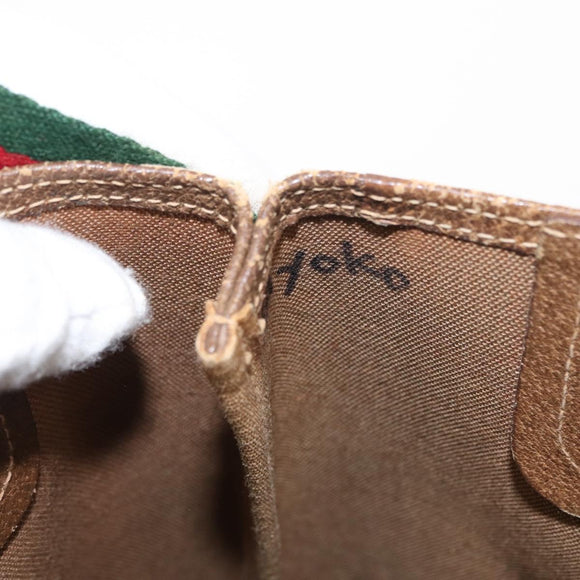 GUCCI GG Supreme Web Sherry Line Tote Bag PVC Beige Gold 39 02 003 Auth 154421