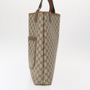 GUCCI GG Supreme Web Sherry Line Tote Bag PVC Beige Gold 39 02 003 Auth 154421-3