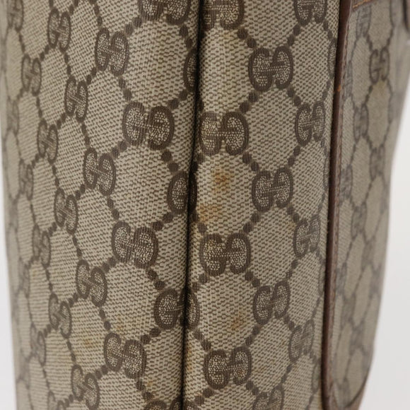GUCCI GG Supreme Web Sherry Line Tote Bag PVC Beige Gold 39 02 003 Auth 154421