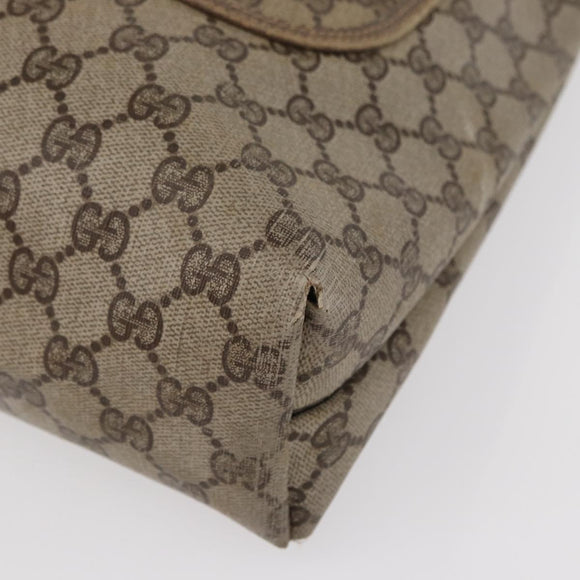 GUCCI GG Supreme Web Sherry Line Tote Bag PVC Beige 41 004 4465 Auth 154422