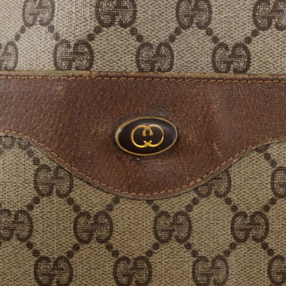 GUCCI GG Supreme Web Sherry Line Tote Bag PVC Beige 41 004 4465 Auth 154422