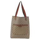 GUCCI GG Supreme Web Sherry Line Tote Bag PVC Beige 41 004 4465 Auth 154422-2