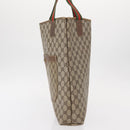 GUCCI GG Supreme Web Sherry Line Tote Bag PVC Beige 41 004 4465 Auth 154422-4