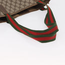 GUCCI GG Supreme Web Sherry Line Tote Bag PVC Beige 41 004 4465 Auth 154422-7