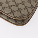 GUCCI GG Supreme Web Sherry Line Bag PVC Beige Gold 904 02 043 Auth 154427-10