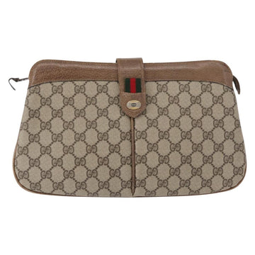 GUCCI GG Supreme Web Sherry Line Bag PVC Beige Gold 904 02 043 Auth 154427 - 0