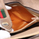 GUCCI GG Supreme Web Sherry Line Bag PVC Beige Gold 904 02 043 Auth 154427-20