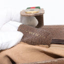 GUCCI GG Supreme Web Sherry Line Bag PVC Beige Gold 904 02 043 Auth 154427-21