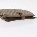 GUCCI GG Supreme Web Sherry Line Bag PVC Beige Gold 904 02 043 Auth 154427-6