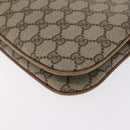 GUCCI GG Supreme Web Sherry Line Bag PVC Beige Gold 904 02 043 Auth 154427-9