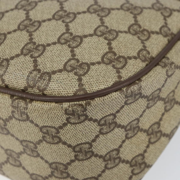 GUCCI GG Supreme Web Sherry Line Bag PVC Beige Gold 89 02 077 Auth 154428