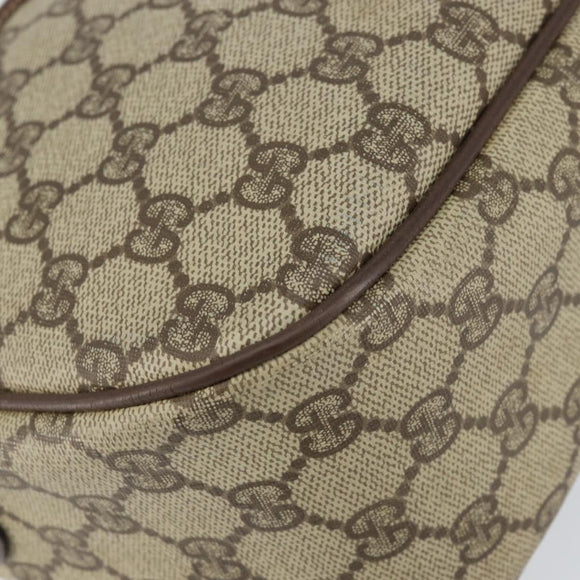 GUCCI GG Supreme Web Sherry Line Bag PVC Beige Gold 89 02 077 Auth 154428