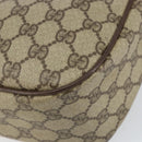 GUCCI GG Supreme Web Sherry Line Bag PVC Beige Gold 89 02 077 Auth 154428-12