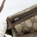 GUCCI GG Supreme Web Sherry Line Bag PVC Beige Gold 89 02 077 Auth 154428-15