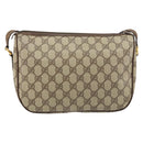 GUCCI GG Supreme Web Sherry Line Bag PVC Beige Gold 89 02 077 Auth 154428-3