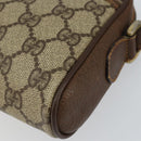 GUCCI GG Supreme Web Sherry Line Shoulder Bag PVC Beige 156 02 089 Auth 154429-10