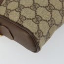 GUCCI GG Supreme Web Sherry Line Shoulder Bag PVC Beige 156 02 089 Auth 154429-11