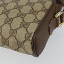 GUCCI GG Supreme Web Sherry Line Shoulder Bag PVC Beige 156 02 089 Auth 154429-12