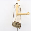 GUCCI GG Supreme Web Sherry Line Shoulder Bag PVC Beige 156 02 089 Auth 154429-25