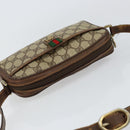 GUCCI GG Supreme Web Sherry Line Shoulder Bag PVC Beige 156 02 089 Auth 154429-6